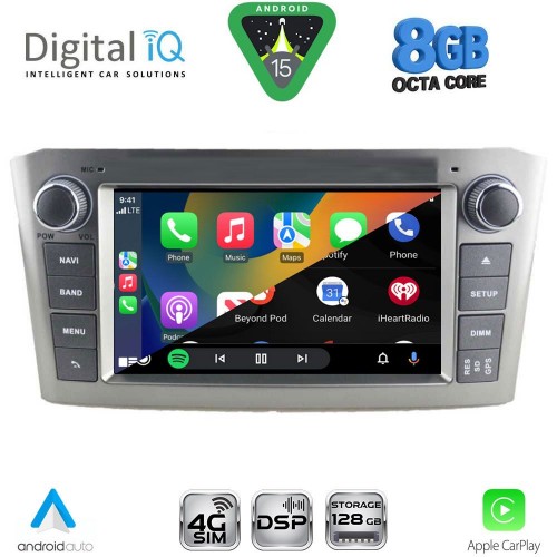 DIGITAL IQ BLM 725SL_CPA (7" DECK) MULTIMEDIA OEM for TOYOTA AVENSIS (T25) mod. 2003-2009 (SILVER)