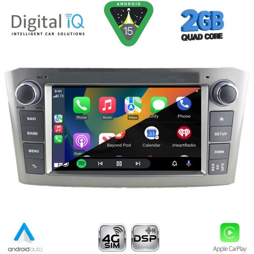 DIGITAL IQ BLF 325SL_CPA (7" DECK) MULTIMEDIA OEM for TOYOTA AVENSIS (T25) mod. 2003-2009 (SILVER)