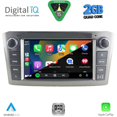 DIGITAL IQ BLD 225SL_CPA (7" DECK) MULTIMEDIA OEM for TOYOTA AVENSIS (T25) mod. 2003-2009 (SILVER)