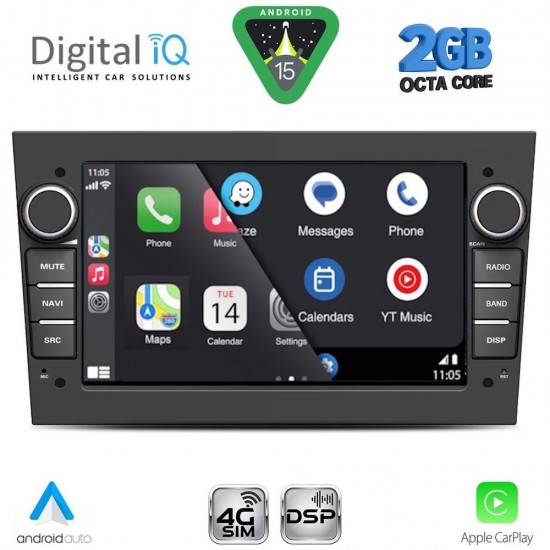 DIGITAL IQ BLF 319BL_CPA (7" DECK) MULTIMEDIA SYSTEM for OPEL ALL mod. 2004-2014 (GLOSS BLACK)
