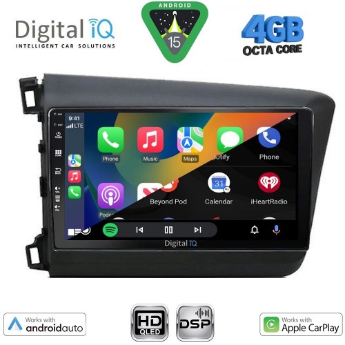 DIGITAL IQ BXF 61904D_CPAA (9inc) MULTIMEDIA TABLET for HONDA CIVIC 4Doors mod. 2012-2016