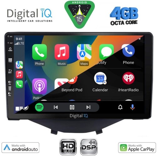 DIGITAL IQ BXF 6715_CPAA CLIMA (9inc) MULTIMEDIA TABLET for CITROEN C1-PEUGEOT 108-TOYOTA AYGO mod. 2014-2022