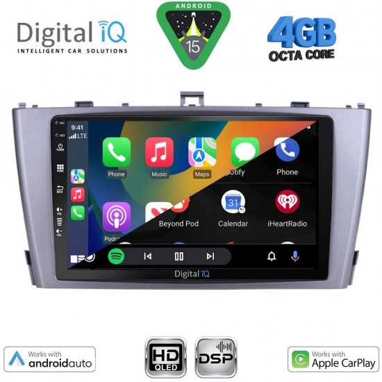 DIGITAL IQ BXF 6705SL_CPAA (9inc) MULTIMEDIA TABLET for TOYOTA AVENSIS (T27) mod. 2009-2015 (SILVER)