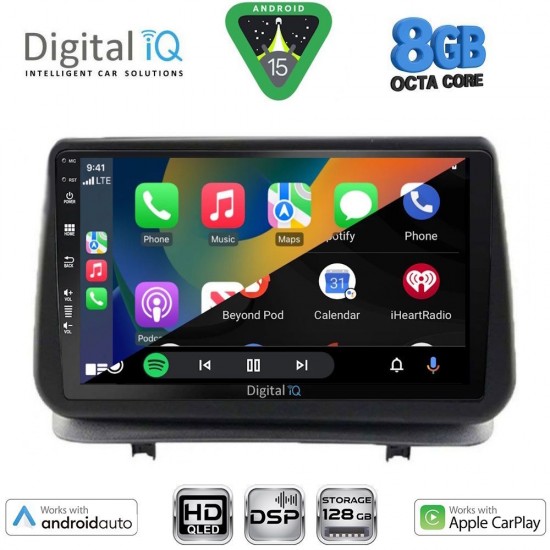 DIGITAL IQ BXF 7543_CPAA (9inc) MULTIMEDIA TABLET for RENAULT CLIO mod. 2005-2011