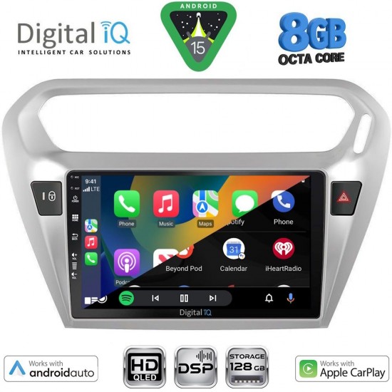 DIGITAL IQ BXF 7511SL_CPAA (9inc) MULTIMEDIA TABLET for CITROEN ELYSEE – PEUGEOT 301 mod. 2013-2026 (SILVER) DIGITAL IQ BXF 7511SL_CPAA (9inc) MULTIMEDIA TABLET for CITROEN ELYSEE – PEUGEOT 301 mod. 2013-2026 (SILVER)