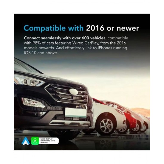 AutoSky WUA8 Αντάπτορας για Ασύρματο CarPlay/Android Auto – Sapphire Edition – Plug & Play