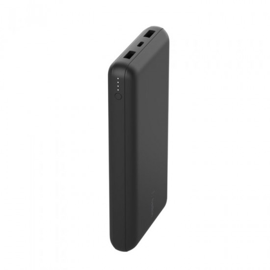 20K POWER BANK, USB-A & C 15W, BLACK