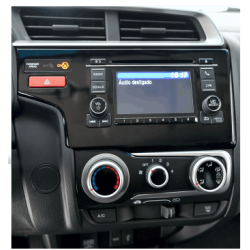 Πρόσοψη 2din Honda Jazz / Fit '13 (with SRS) (Gloss Black)