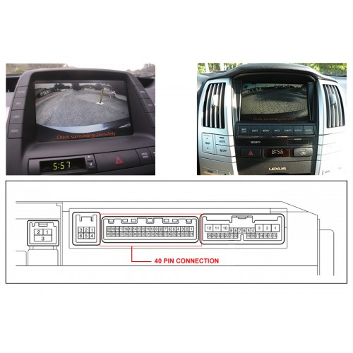 Προσθήκη κάμερας σε OEM Toyota Prius/ Lexus RX MFD GEN5 multi-display 40 pin connector Προσθήκη κάμερας σε OEM Toyota Prius/ Lexus RX MFD GEN5 multi-display 40 pin connector