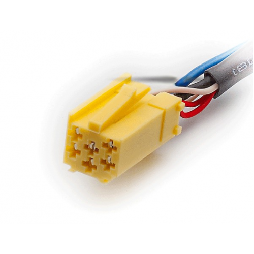 Line out adapter- Yellow mini ISO to 4 x RCA